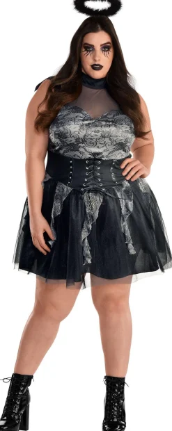 Women Party City Scary|Adult Bad Angel Costume - Plus Size
