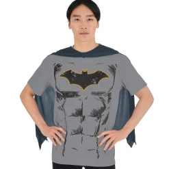 Party City Superhero-Adult Batman Costume T-Shirt With Cape - Dc Comics