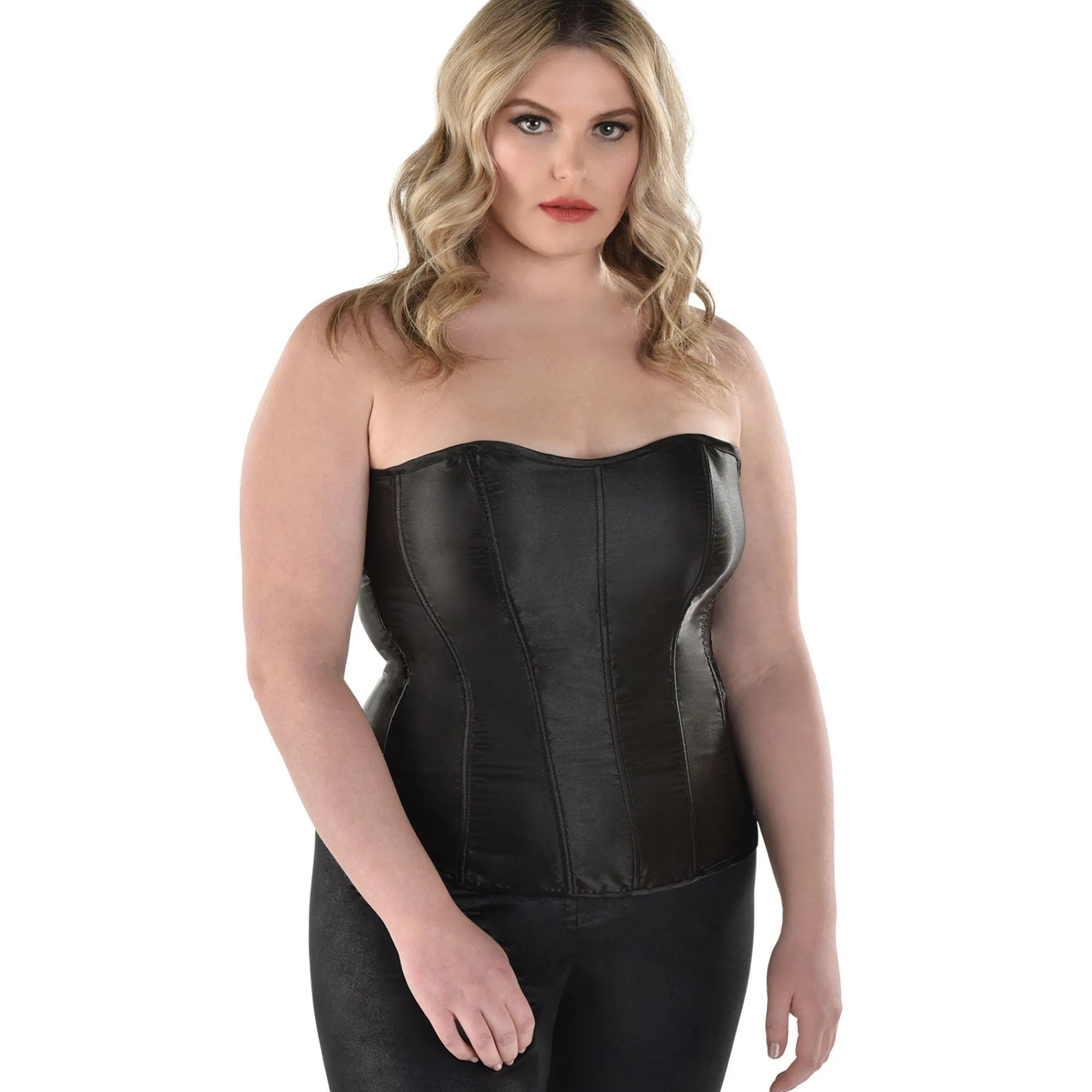 Party City Corsets-Adult Black Corset Plus Size