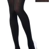 Party City Tights-Adult Black Thigh-High Stockings With White Bows