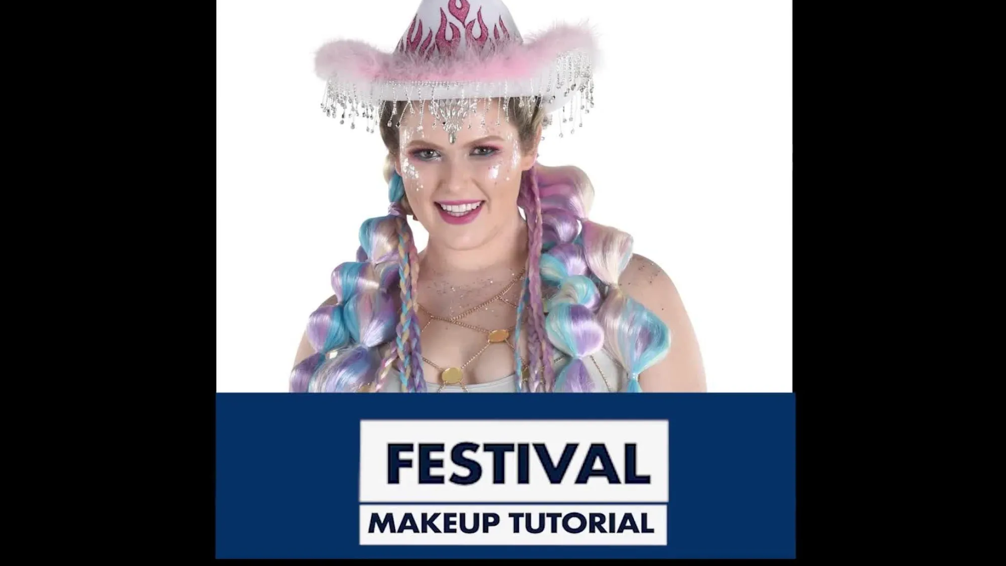 Party City Wigs-Adult Blue, Pink & Purple Bubble Braid Clip-In Extensions, 2Pc - Festival