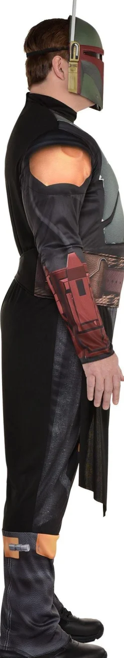 Party City Plus Size Costumes-Adult Boba Fett Plus-Size Deluxe Muscle Costume - The Mandalorian