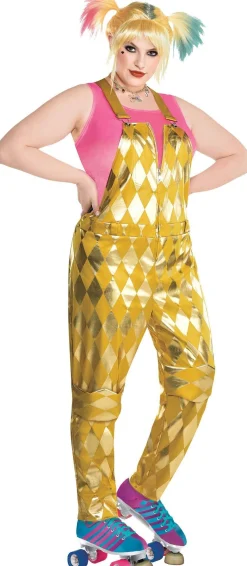 DC Comics Superhero-Adult Booby Trap Harley Quinn Costume Plus Size - Birds Of Prey