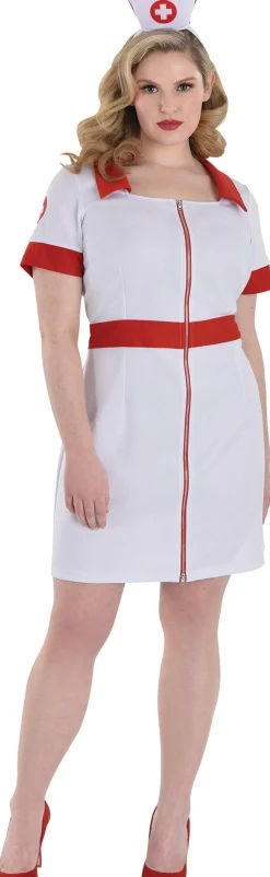 Women Party City Sexy|Adult Call The Shots Nurse Plus Size Costume