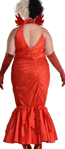 Party City Plus Size Costumes-Adult Cruella Red Ball Dress Plus Size Costume - Disney Cruella
