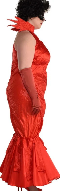 Party City Plus Size Costumes-Adult Cruella Red Ball Dress Plus Size Costume - Disney Cruella