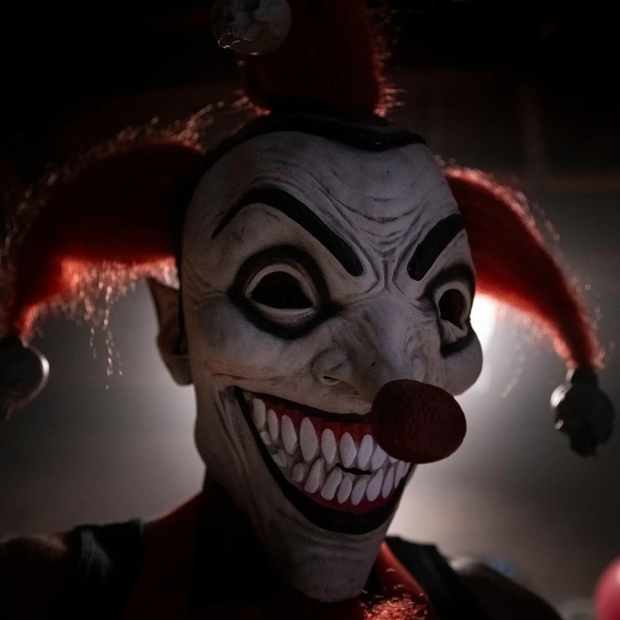 Party City Scary-Adult Evil Jester Latex Mask With Mini Skulls - Twisted Circus