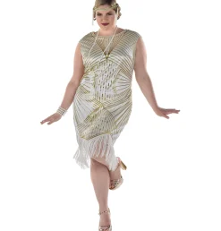 Women Party City 1920S|Adult Flirty Flapper Plus Size Costume