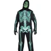 Party City Plus Size Costumes-Adult Glow-In-The-Dark Skeleton Plus Size Costume