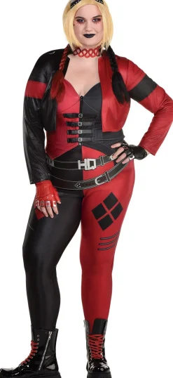 Party City Plus Size Costumes-Adult Harley Quinn Plus Size Deluxe Costume - Suicide Squad 2