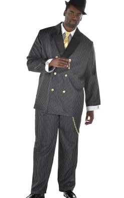 Party City Plus Size Costumes-Adult Head Honcho Plus Size Costume - 20S Gangster