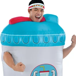 Party City Funny-Adult Inflatable Go-Bro Protein Shake Costume