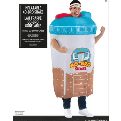 Party City Funny-Adult Inflatable Go-Bro Protein Shake Costume