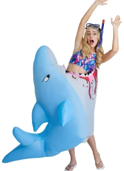 Women Party City Funny|Adult Inflatable Man-Eating Shark Costume