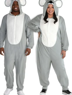 Party City Couples' Costumes-Adult Koala One Piece Zipster Costume - Plus Size