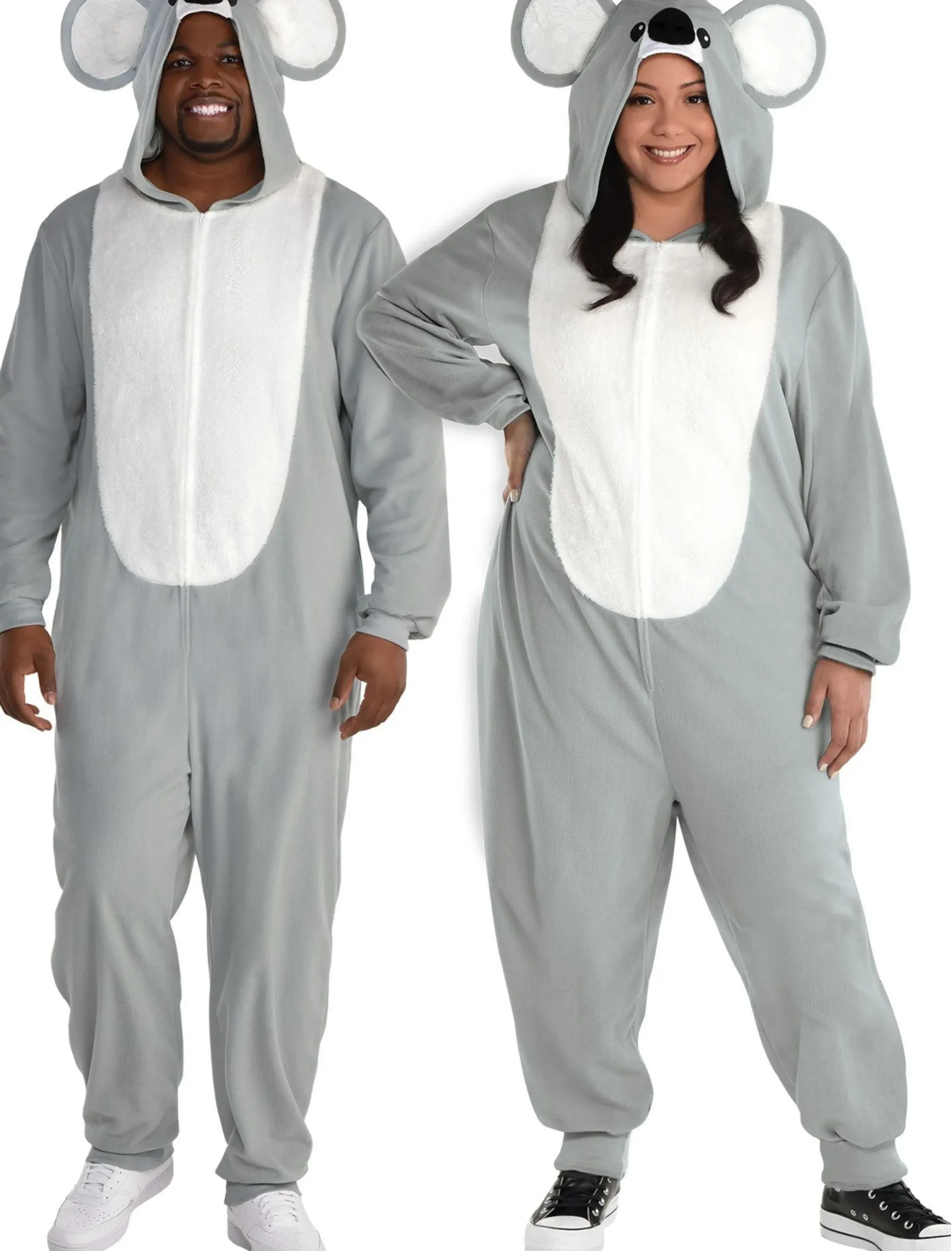 Party City Couples' Costumes-Adult Koala One Piece Zipster Costume - Plus Size