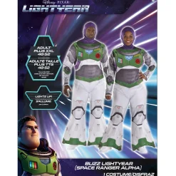 Women Party City Disney|Adult Light-Up Buzz Lightyear Space Ranger Alpha Plus Size Costume - Lightyear