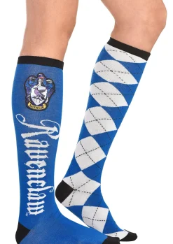 Party City Tights-Adult Mismatched Ravenclaw Knee-High Socks - Harry Potter