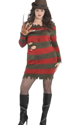 Party City Plus Size Costumes-Adult Miss Krueger Costume Plus Size - A Nightmare On Elm Street