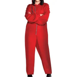 Party City Couples' Costumes-Adult Money Heist Costume Plus Size