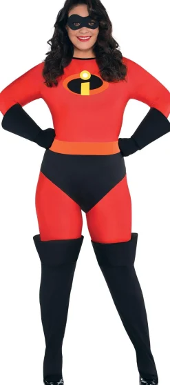 Women Party City Disney|Adult Mrs. Incredible Plus Size Deluxe Costume - The Incredibles