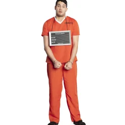Party City Couples' Costumes-Adult Orange Prisoner Plus Size Costume