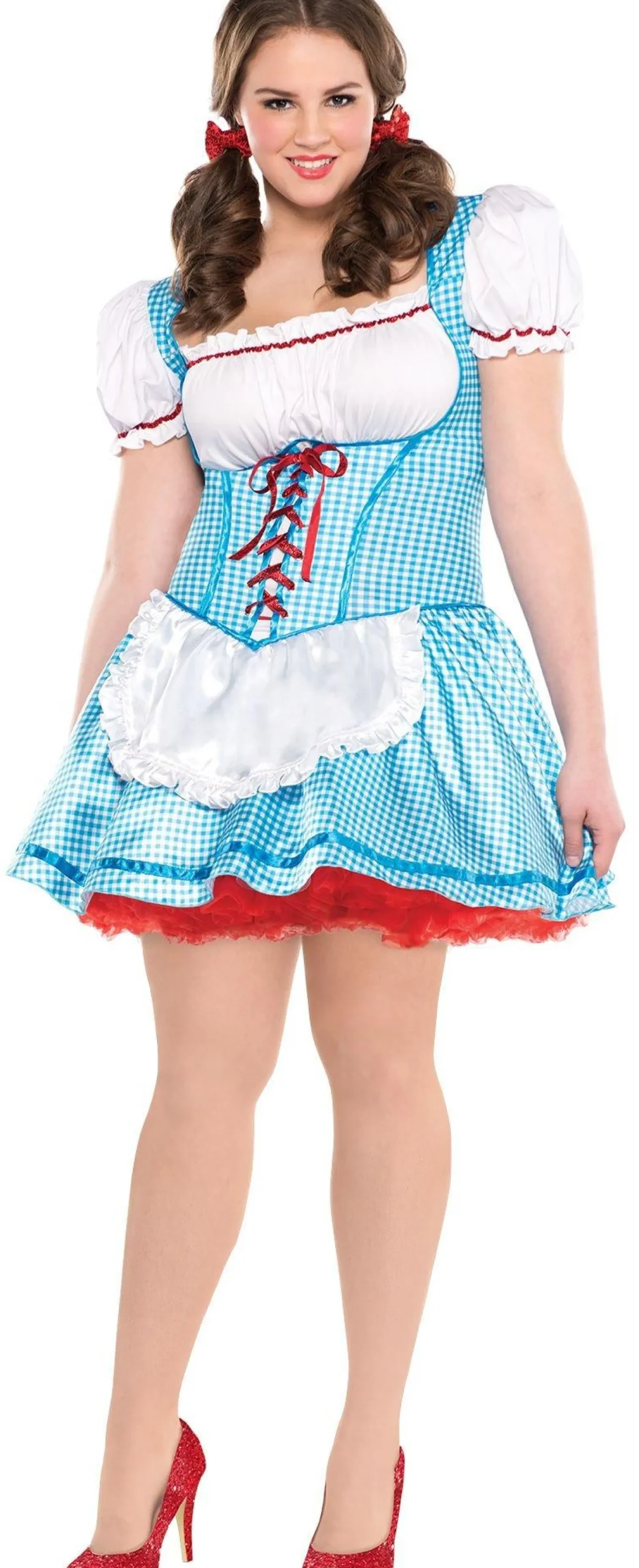 Party City Plus Size Costumes-Adult Plus Size Dorothy Costume - The Wizard Of Oz