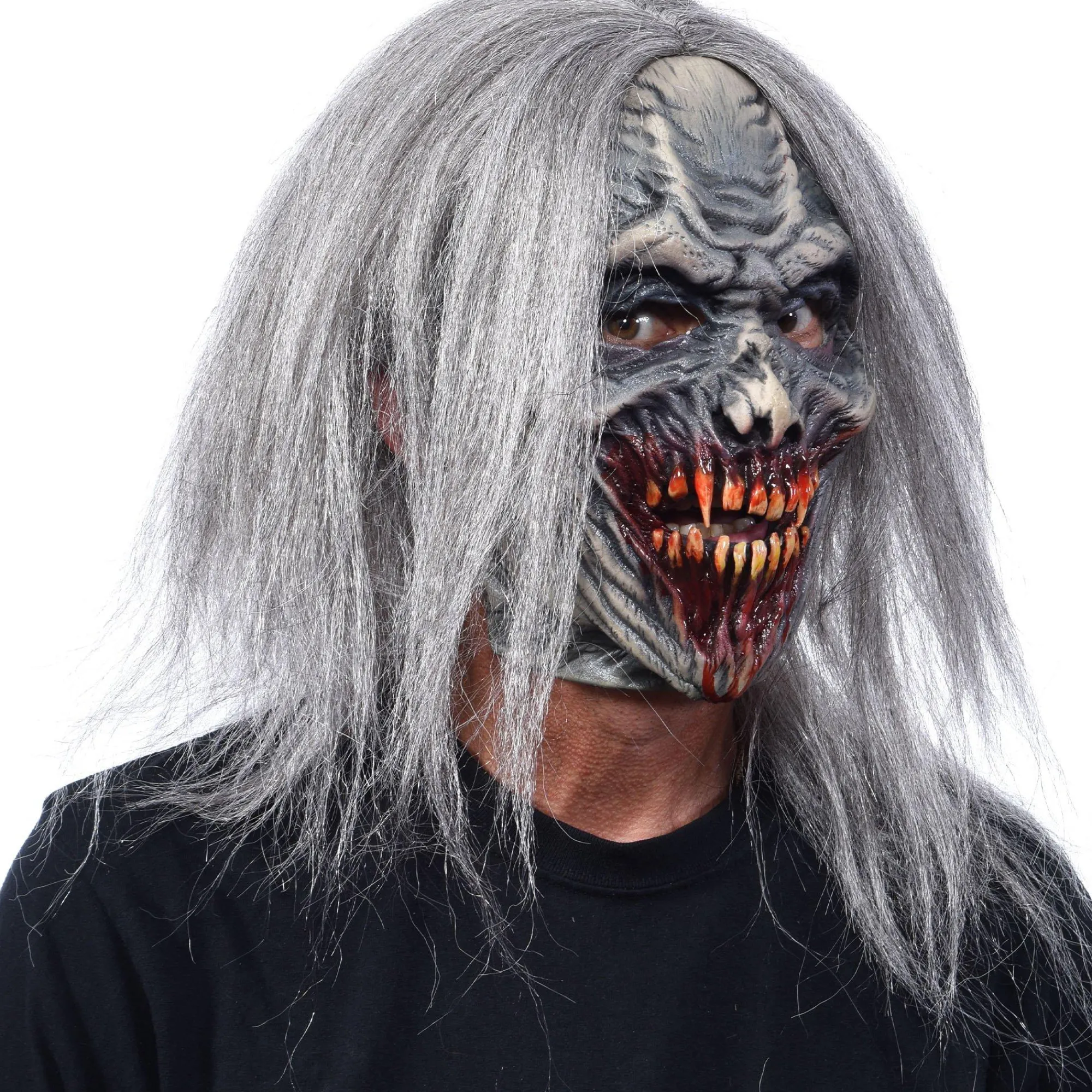 Party City Scary-Adult Primeval Vampire Latex Mask - Zagone Studios