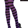 Party City Tights-Adult Purple & Black Thigh-High Stockings
