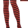Party City Tights-Adult Red & Black Striped Tights