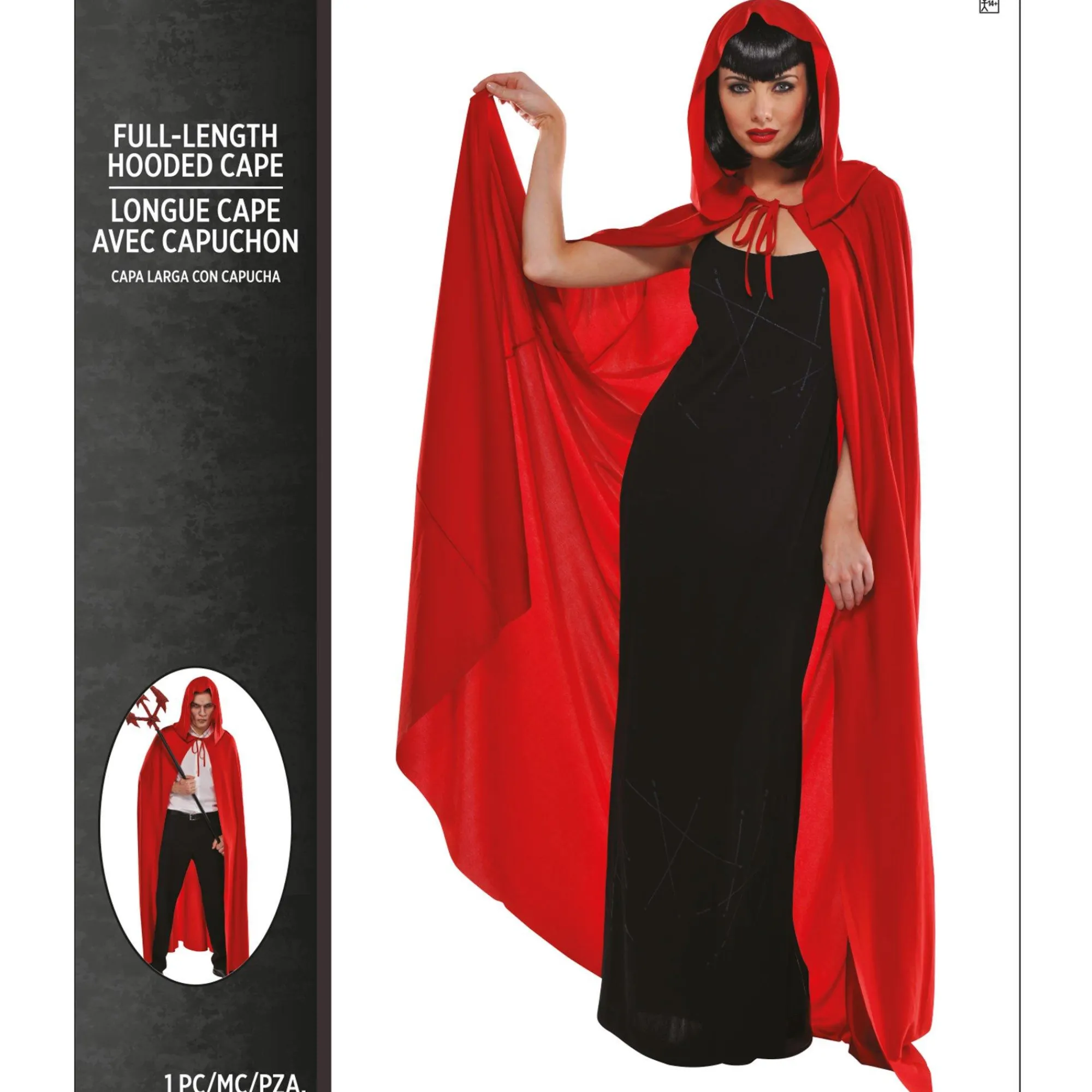 Party City Scary-Adult Red Hooded Cape