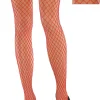 Party City Tights-Adult Red Wide Fishnet Pantyhose