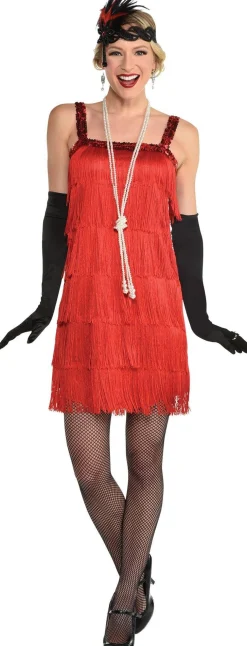 Women Party City 1920S|Adult Ruby Red Flapper Costume