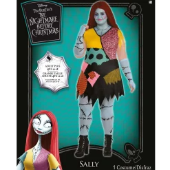 Women Party City Disney|Adult Sally Plus Size Deluxe Costume - Disney The Nightmare Before Christmas