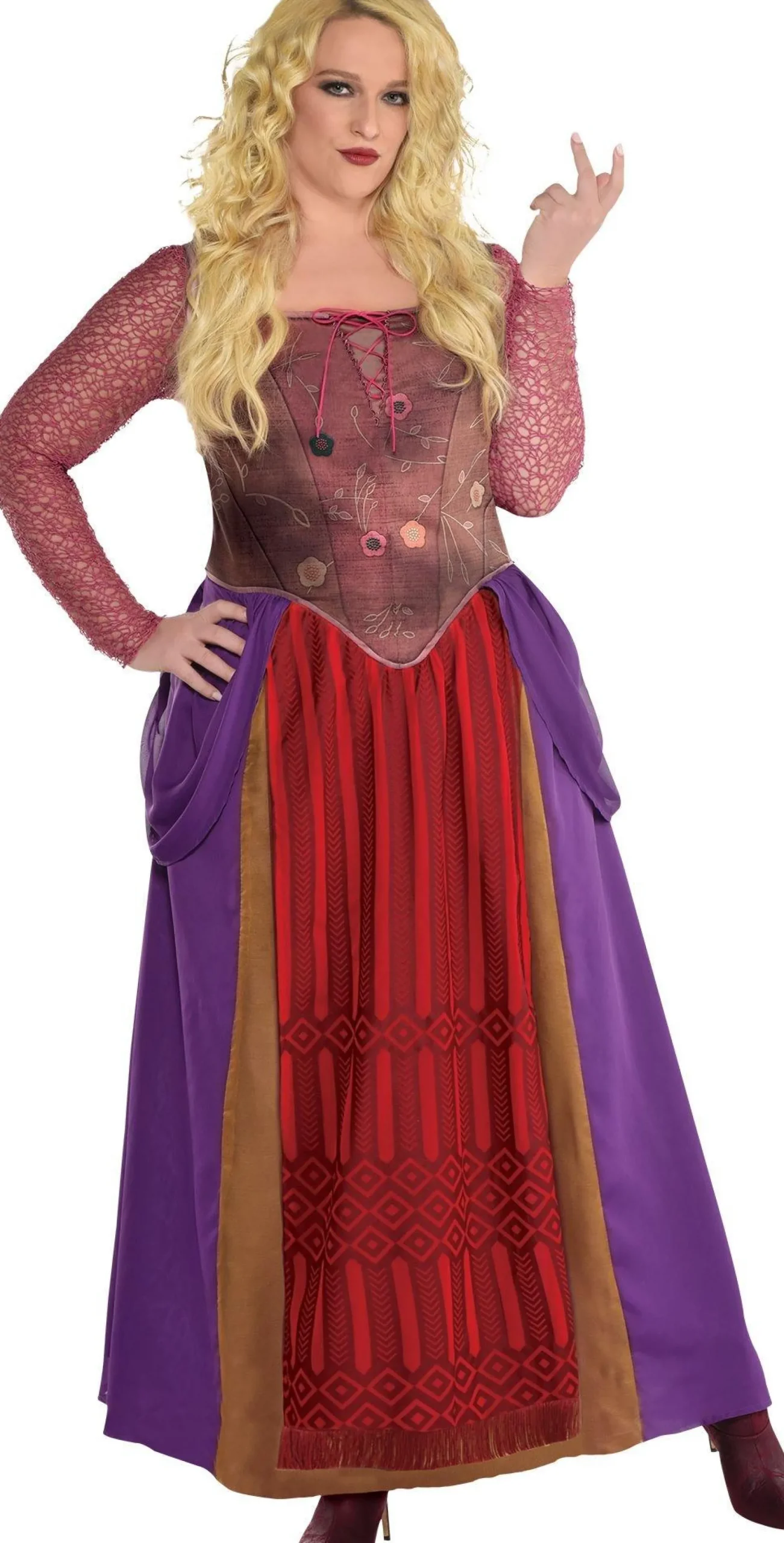 Women Party City Disney|Adult Sarah Sanderson Costume Plus Size - Disney Hocus Pocus