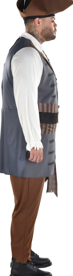 Party City Plus Size Costumes-Adult Shiver Me Timbers Pirate Plus Size Costume