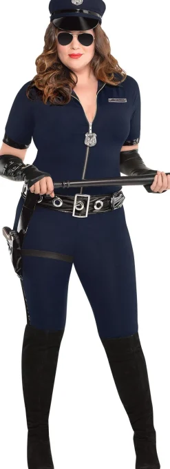 Party City Plus Size Costumes-Adult Stop Traffic Sexy Cop Costume - Plus Size