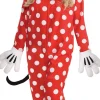 Women Disney Channel Disney|Adult Zipster Red Polka Dot Minnie Mouse One Piece Costume Plus Size - Disney