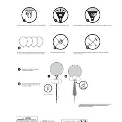 Party City Balloons|Air-Filled Iridescent Skeleton Foil & Latex Balloon Yard Sign, 64In