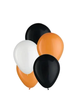 Party City Balloons|Air-Filled Orange, Black & White Spooky Halloween Tabletop Or Hangable Balloon Hoop Kit