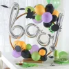 Party City Balloons|Air-Filled Orange, Black, Green & Purple Boo Halloween Tabletop Or Hangable Balloon Hoop Kit
