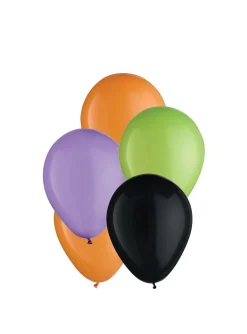 Party City Balloons|Air-Filled Orange, Black, Green & Purple Boo Halloween Tabletop Or Hangable Balloon Hoop Kit