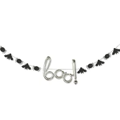 Party City Balloons|Air-Filled Orange, Black, Green & Purple Boo Halloween Tabletop Or Hangable Balloon Hoop Kit