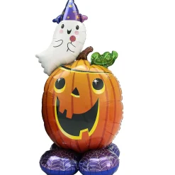 Party City Decorations|Airloonz Jack-O'-Lantern & Ghost Balloon, 56In