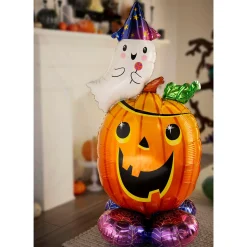 Party City Trunk Or Treat|Airloonz Jack-O'-Lantern & Ghost Balloon, 56In