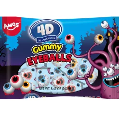Party City Bulk Candy|Amos 4D Gummy Eyeballs, 8.46Oz - Halloween Candy