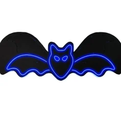 Party City Strobe Lights & Black Lights|Animated Bat Neon Light Plastic Sign, 24In X 8.7In