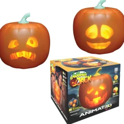Party City Spooky Friends|Animated Light-Up Talking Jabberin' Jack Pumpkin Decoration, 9In X 11In