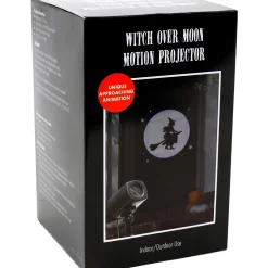 Party City Strobe Lights & Black Lights|Animated Witch Over Moon Motion Projector, 4In X 7In
