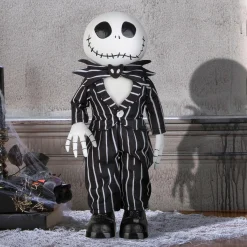 Disney Channel Decorations|Animatronic Jack Skellington Standing Halloween Decoration, 13.4In - The Nightmare Before Christmas